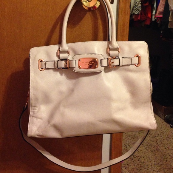 Cream/gold accented Michael Kors purse
