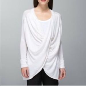 Lululemon Twist & Wrap sweater, sz 8, white - NWT!