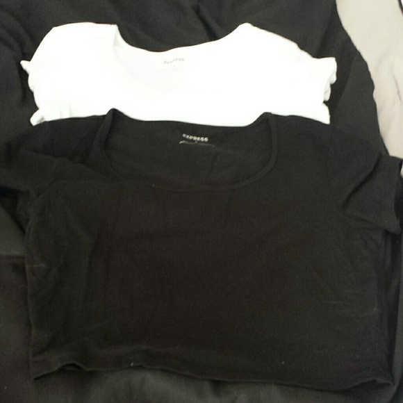 Bundle of black and white crop tops