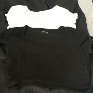 Bundle of black and white crop tops