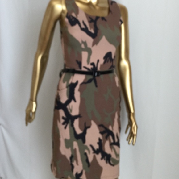 Camouflage mini stretch dress