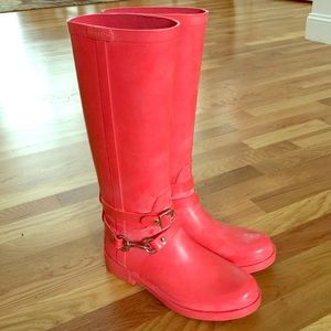 Size 8 Authentic Coach Rain Boots