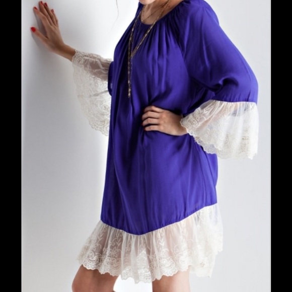 🆕Gorgeous Royal Amethyst Indie Tunic Dress - Picture 2 of 4