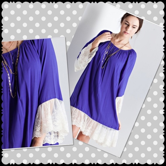 🆕Gorgeous Royal Amethyst Indie Tunic Dress - Picture 3 of 4