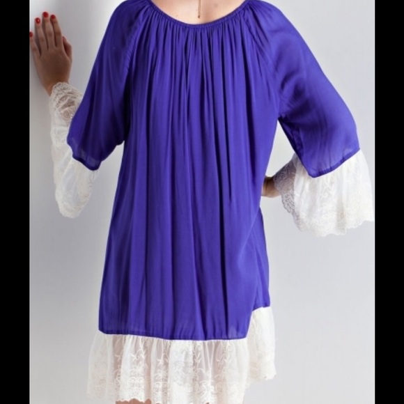 🆕Gorgeous Royal Amethyst Indie Tunic Dress - Picture 4 of 4