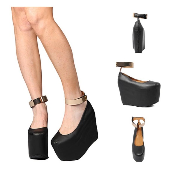 Jeffrey Campbell Point-MC Black Gold NWB