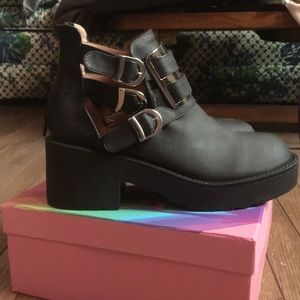 Jeffrey Campbell Clarkson Black Wash Silver