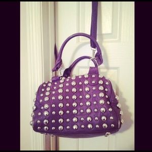 Purple Studded Handbag