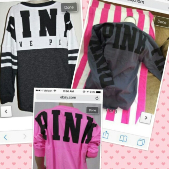 ISO THESE VICTORIA SECRET PINK CREWS
