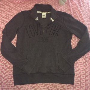 Victoria's Secret Pink Grey Half zip