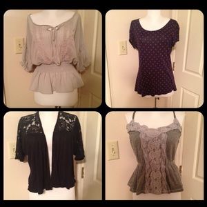 2 Tops, 1 Tank ( Hollister), cardigan.