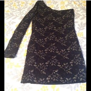Lace One Shoulder Dress. Size Medium.