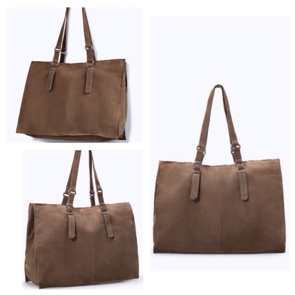 ZARA NWT LEATHER HANDBAG