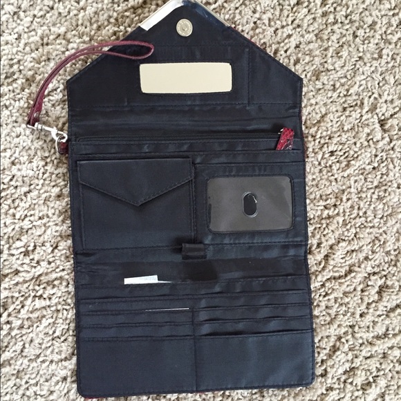 Maroon snakeskin clutch - Picture 2 of 2