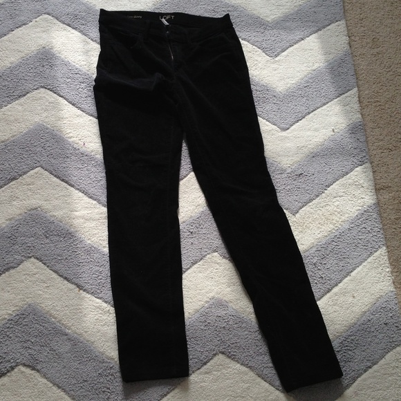 Black skinny corduroys