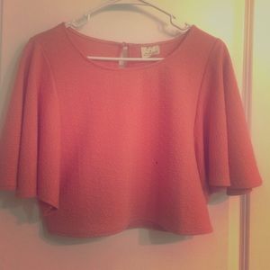 Small pink flowey crop top (pins and needles)