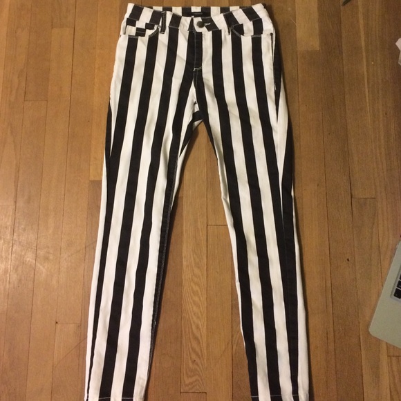 Black and White Stripe Pants