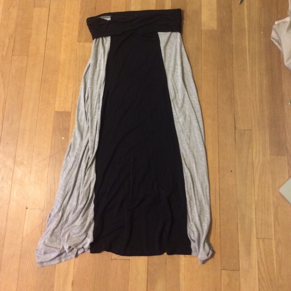 Grey and Black Maxi Skirt