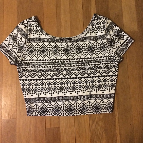 Tribal print crop top