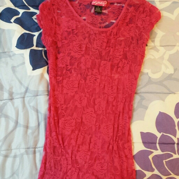 Rose lace shirt