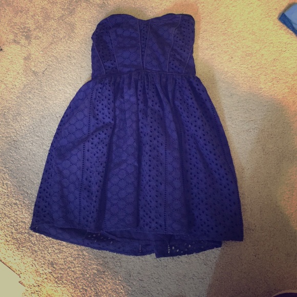 Kimchi Blue Strapless Purple Dress