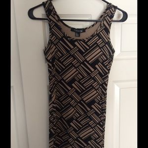 Tan and Black Printed Bodycon