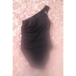 Black one shoulder, 1 piece Michael Kors swimsuit