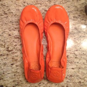 Tory Burch orange flats