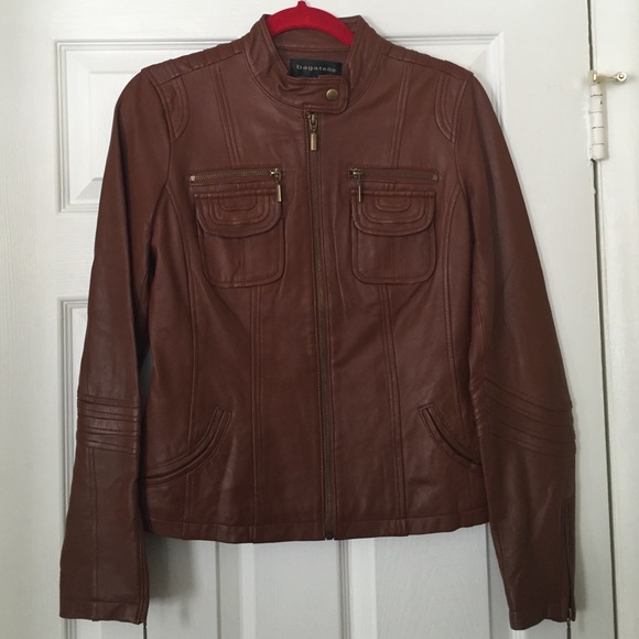 Bagatelle Brown Leather Jacket S