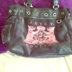 Juicy Couture gray bag with pink detailing