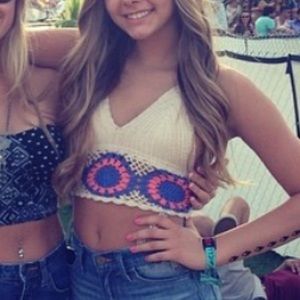 knit flower bralette