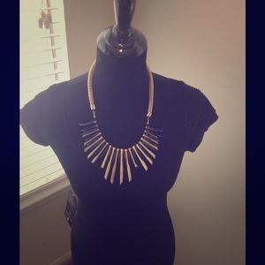 Black and Gold Statement Necklace