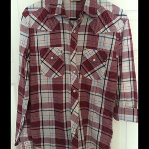 Plaid Western Shirt NWOT