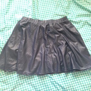 Forever21 Leather Navy Skirt