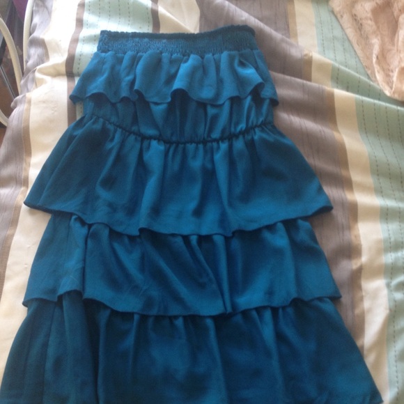 Layered turquoise dress