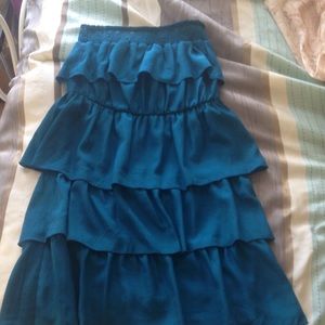 Layered turquoise dress