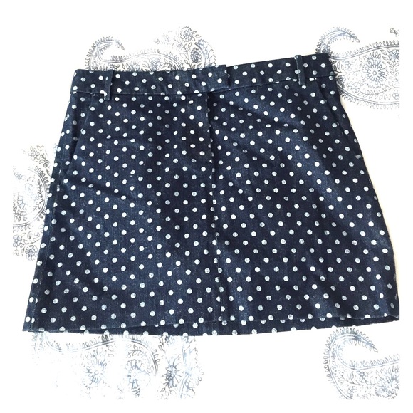 JCrew Denim Polka Dot Skirt