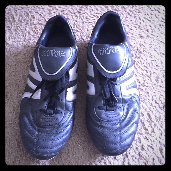 Black mitre soccer cleats