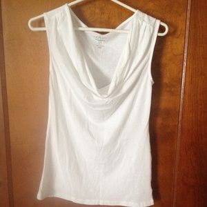 Cowl neck sleeveless shirt