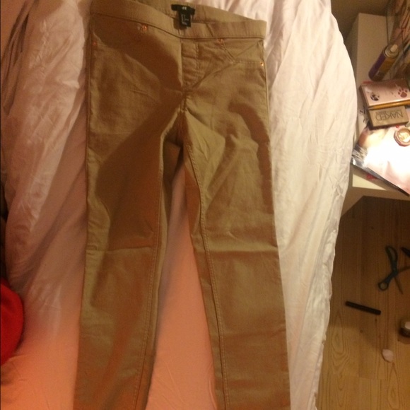 h&m khaki jeggings