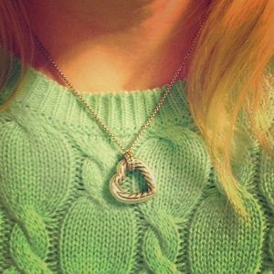 David Yurman cable heart necklace.