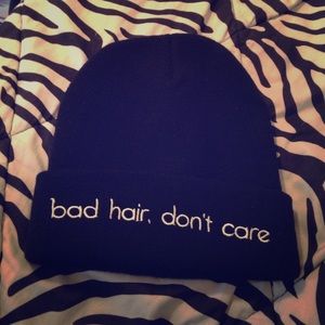 Bad hair, don't care beanie