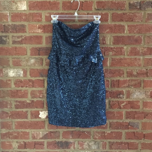 Blue sequined Zara dress