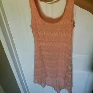 Peach spring dress