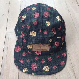 Rhythm denim floral 5-panel hat