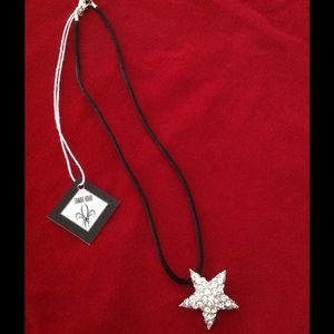 Necklace Swarovski Crystal Star on Silk Rope
