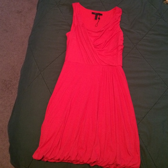 Beautiful coral colored dress!