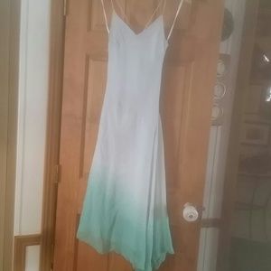 Sea green and blue Express dress