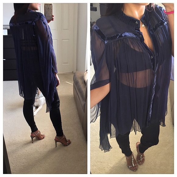 RESERVED! Free People Romantics blouse - Picture 4 of 4