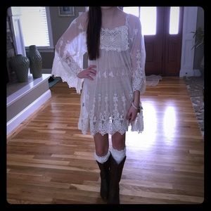 Stylish Sheer Lace Dress/Tunic NWOT